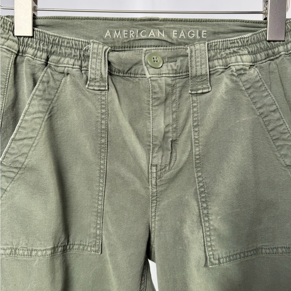 American Eagle Cargo Stretch Straight Pants in Green Size 2 Regular - Picture 5 of 11
